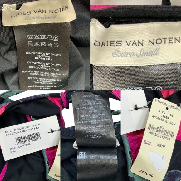 Dries Van Noten Gaia Floral Twisted Keyhole One Piece Swimsuit XS NEW - Picture 4 of 13